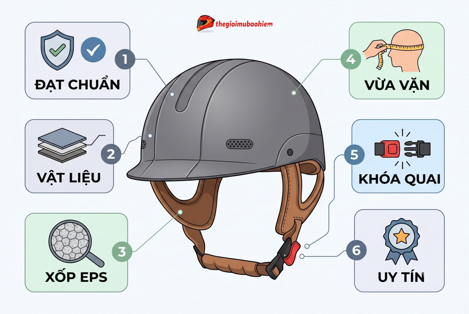 6 tiêu chí chọn mũ bảo hiểm siêu nhẹ đáng mua nhất năm 2026